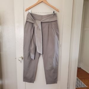 Cartonnier Trouser Pants With Sash Silver Grey